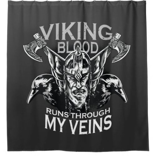 Viking blood shower curtain