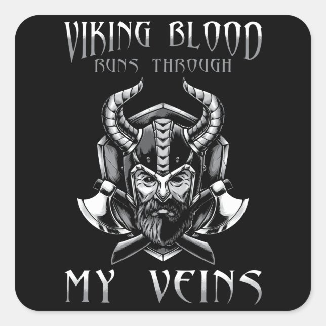 Viking Blood Square Sticker (Front)