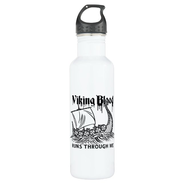 Viking blood stainless steel water bottle (Front)