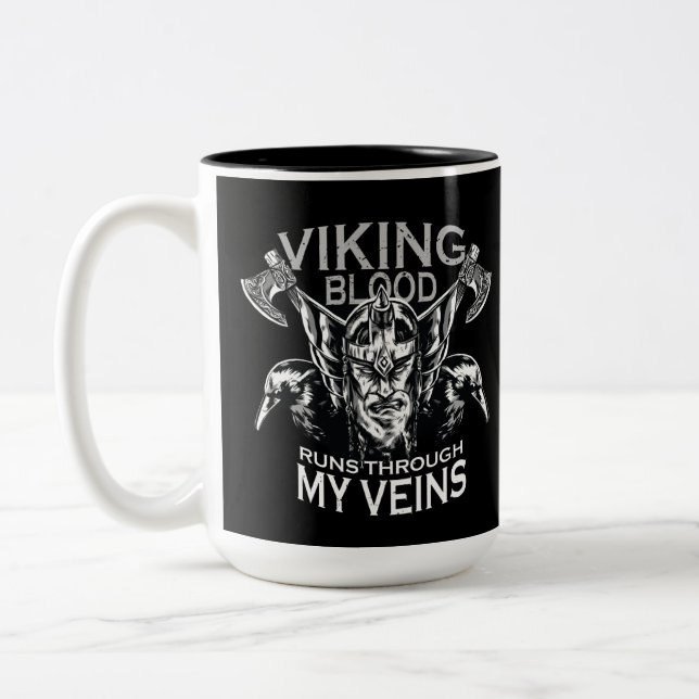 Viking blood Two-Tone coffee mug (Left)