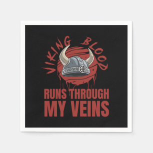 Viking Blood Vikings Nordic Napkins