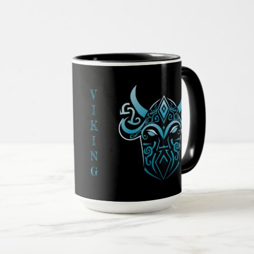 Viking blue symbol digital graphic mug