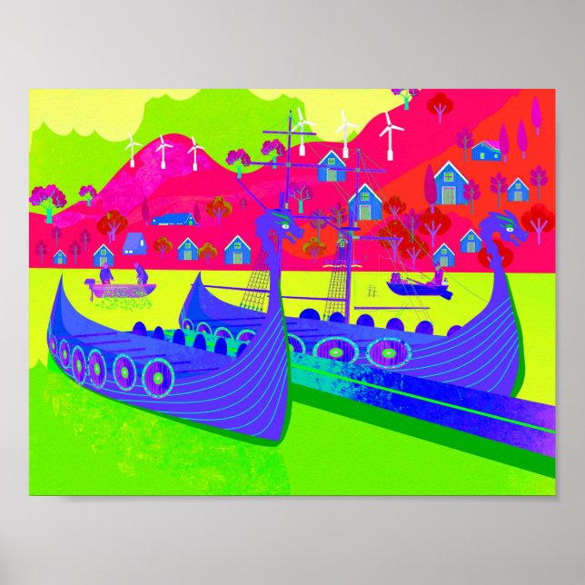 Viking boats Norway Poster (Front)