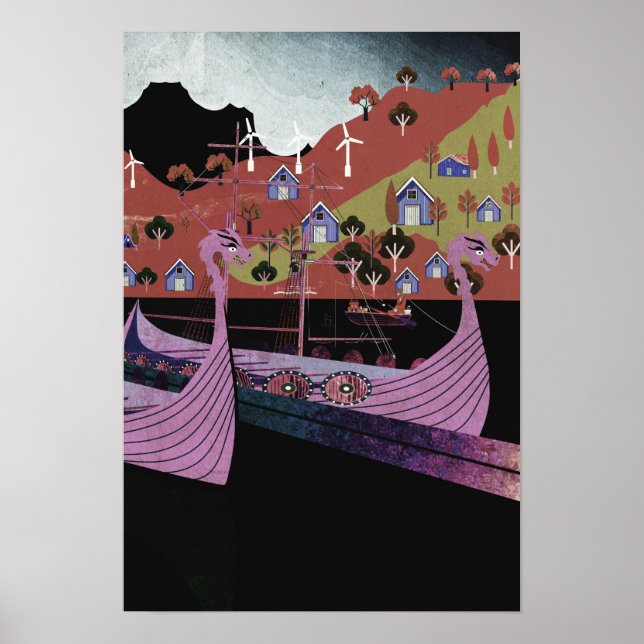 Viking boats Norway Poster (Front)