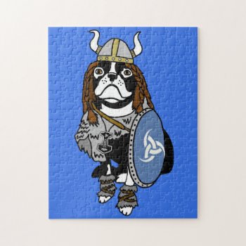 Viking Boston Terrier Puzzle by PugWiggles at Zazzle