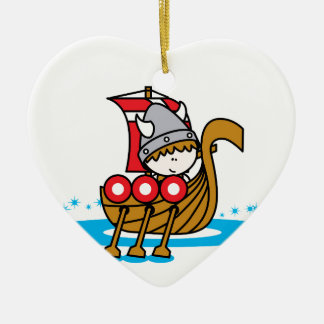 Viking Boy Ceramic Ornament