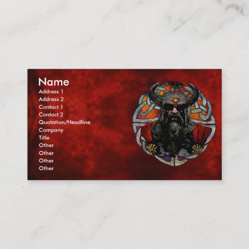 Customizable Viking Business Card