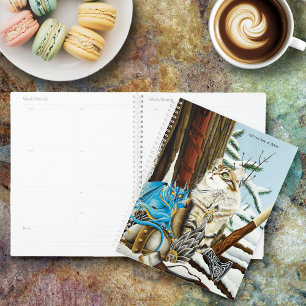 Viking Cat Blue Dragon Fantasy Planner