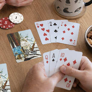 Viking Cat Blue Dragon Fantasy Poker Cards