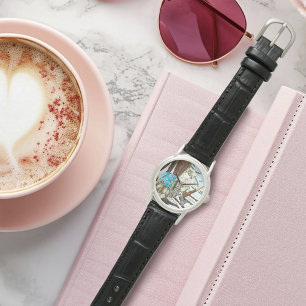Viking Cat Blue Dragon Fantasy  Watch