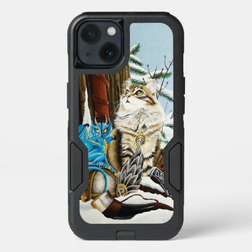 Viking Cat Blue Dragon iPhone 13 Case