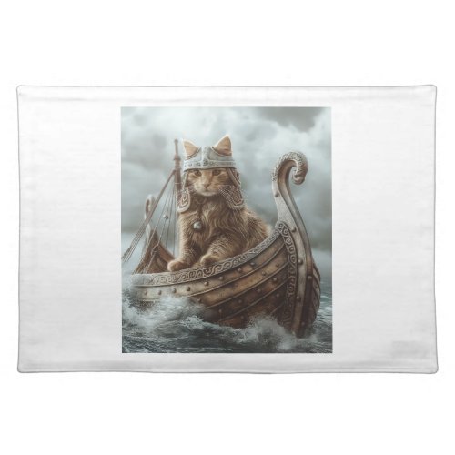 Viking Cat Cloth Placemat