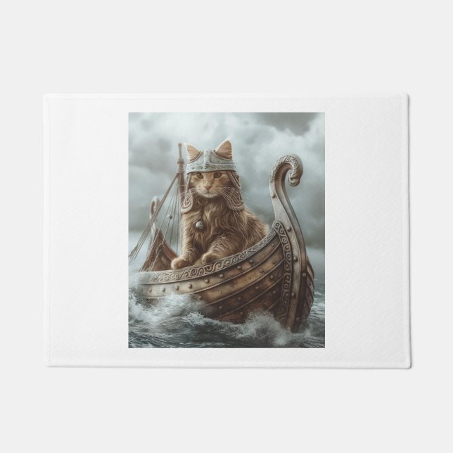 Viking Cat Doormat (Front)