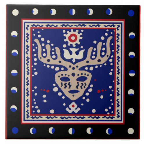 Viking Celestial Shaman Ceramic Tile