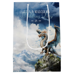 Viking Celtic Dragon Wedding or Birthday Medium Gift Bag