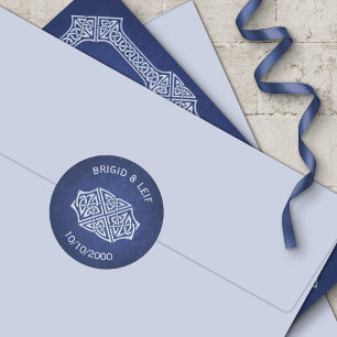 Viking Celtic Gamer Wedding Classic Round Sticker