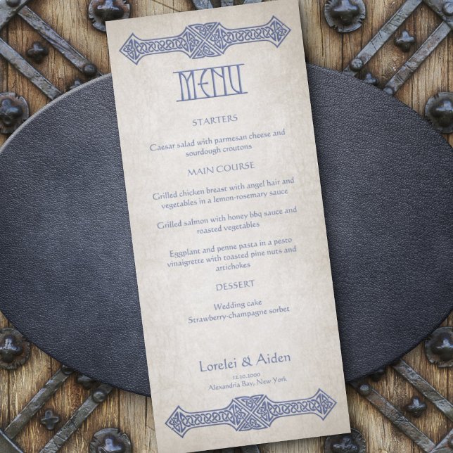 Viking Celtic Gamer Wedding Menu (Creator Uploaded)