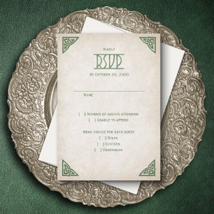 Viking Celtic Gamer Wedding RSVP Card