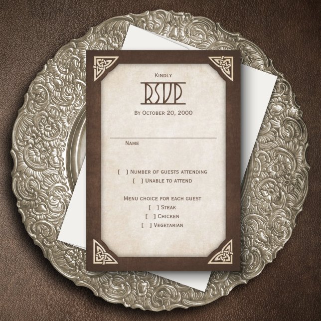 Viking Celtic Gamer Wedding RSVP Card (Creator Uploaded)