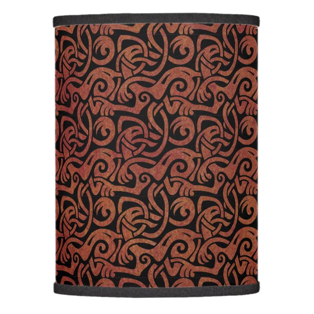 Viking Celtic Intertwining Animal Pattern Lamp Shade (Front)