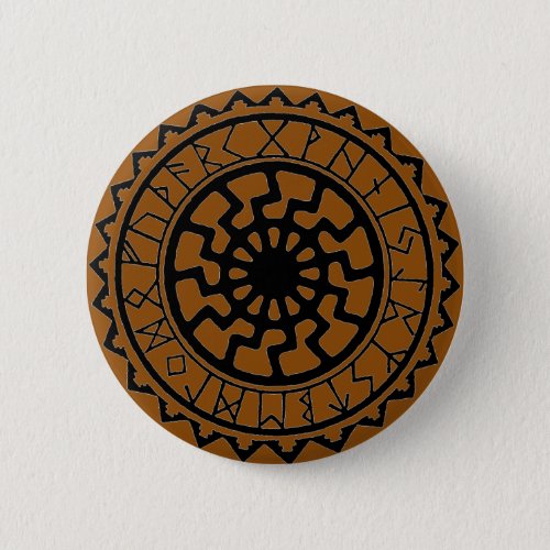 Viking Celtic Sun Rune Calendar Button