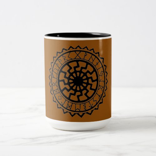 Viking Celtic Sun Rune Calendar Ceramic Mug