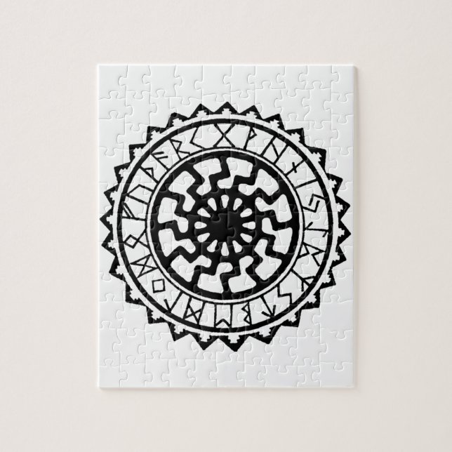Viking Celtic Sun Rune Calendar Jigsaw Puzzle (Vertical)