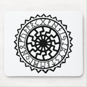 Viking Celtic Sun Rune Calendar Mouse Pad