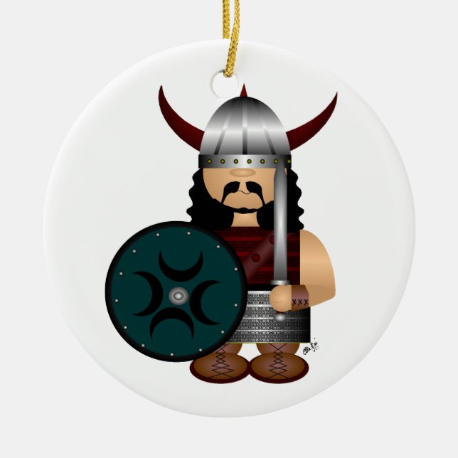 Viking Ceramic Ornament (Front)
