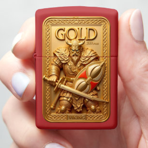 Viking Champion Crimson Gold Bullion Zippo Lighter
