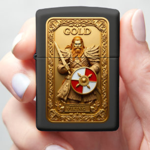 Viking Chieftain Gold Bullion Zippo Lighter