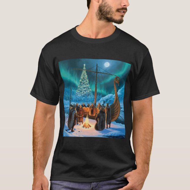 Viking Christmas Bonfire T-Shirt (Front)