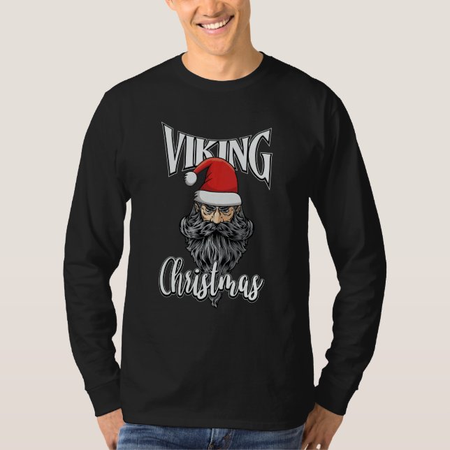 Viking Christmas Valhalla Viking Warrior Northmen T-Shirt (Front)