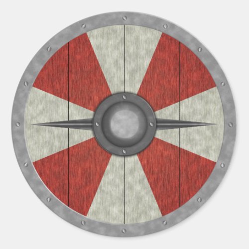 Viking Circle Shield Classic Round Sticker