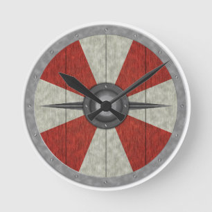 Viking Circle Shield Round Clock