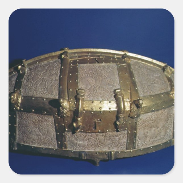 Viking coffer for gold square sticker (Front)