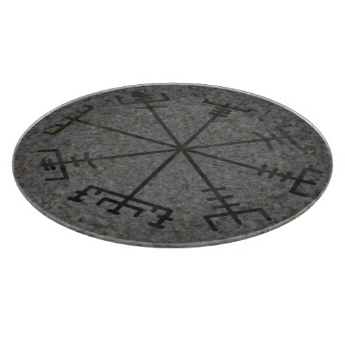 Viking Compass Glas cutting board