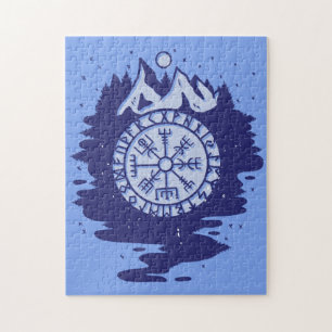 Viking Compass Nordic Symbols Jigsaw Puzzle