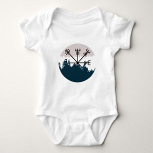 viking compass "Vegvísir" Baby Bodysuit