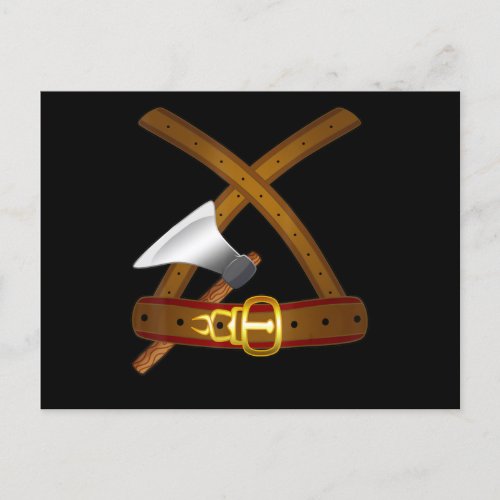 Viking Costume Halloween Belt Axe Easy Cosplay Out Announcement Postcard