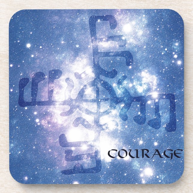 Viking Courage Symbol Drink Coaster (Front)
