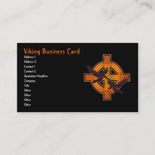 Customizable Viking Cross Business Card