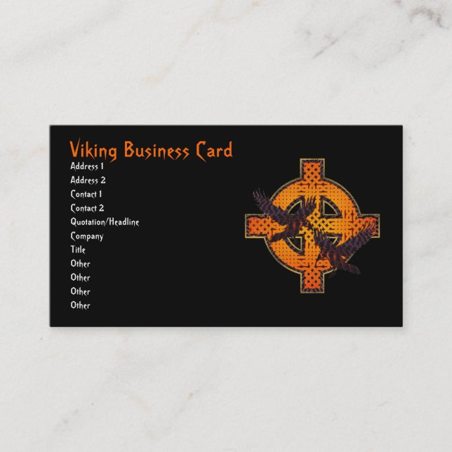 Viking Cross Business Card (Front)