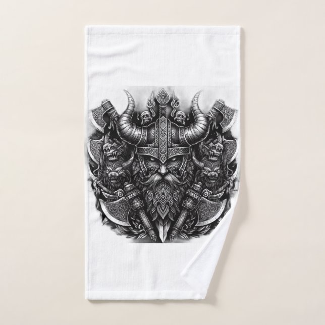 Viking design bath towel set (Hand Towel)