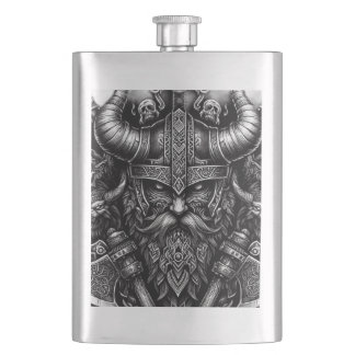 Viking design flask