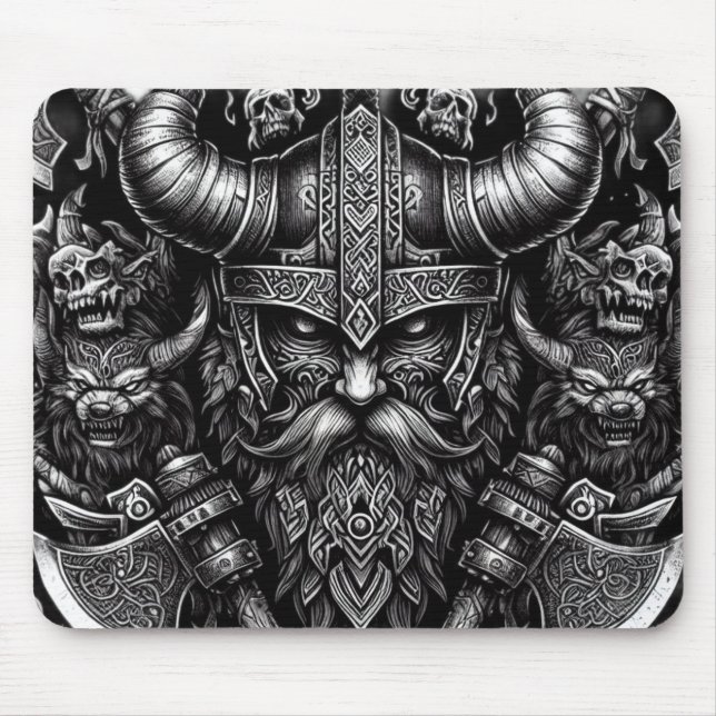 Viking design mouse pad (Front)
