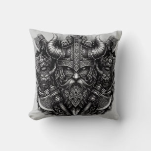 Viking design throw pillow