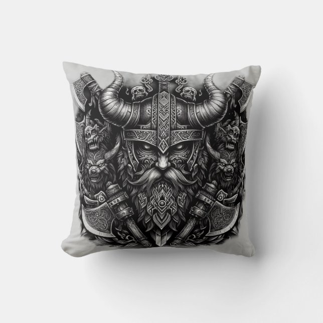 Viking design throw pillow (Front)