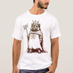 Viking Dog King – Norse Animal Warrior Crown AXE T-Shirt