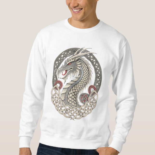 Viking Dragon Guardian – Epic Norse Mythology  Sweatshirt (Front)